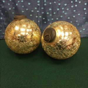 Gold mercury glass balls